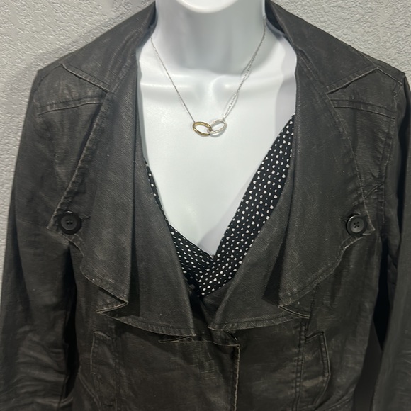 Cabi block coated linen jacket - Picture 3 of 7